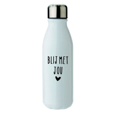 Waterfles metalen dop blij met jou