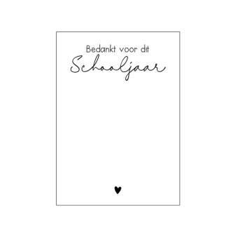 Bedankt voor dit schooljaar