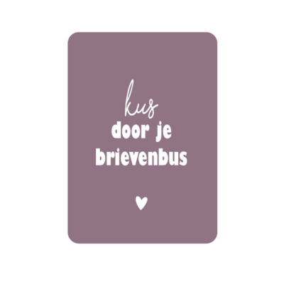 Een kus door je brievenbus