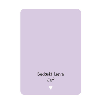 Bedankt lieve juf