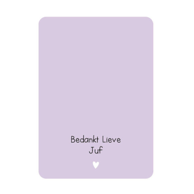 Bedankt lieve juf