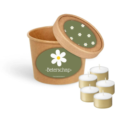 Kaarsjes in een potje van harte beterschap