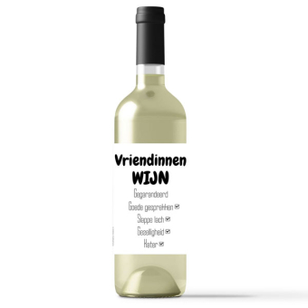 Wijnetiket vriendinnen