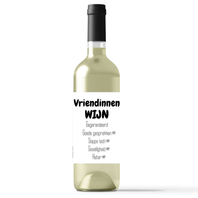 Wijnetiket vriendinnen