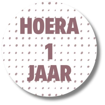 Hoera 1 je eoze stippen