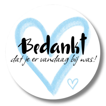 Bedankt dat je er vandaag was