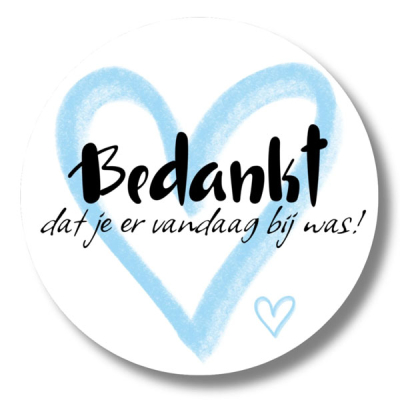 Bedankt dat je er vandaag was