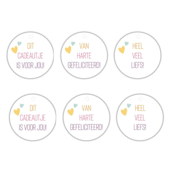 Cadeaulabel hartje