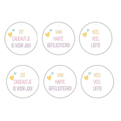 Cadeaulabel hartje