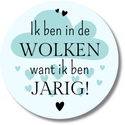 Ik ben in de wolken, want ik ben jarig