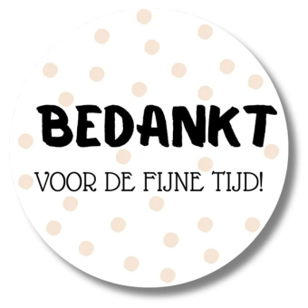 Bedankt voor de fijne tijd