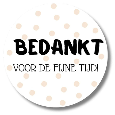 Bedankt voor de fijne tijd