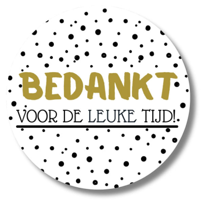 Bedankt voor de leuke tijd