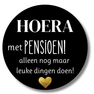 Hoera met pensioen