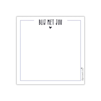 Blokje blij met jou