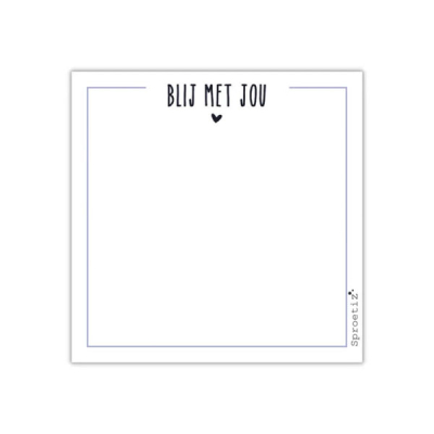 Blokje blij met jou