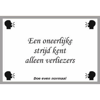 Een oneerlijke strijd