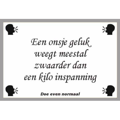 Een onsje geluk