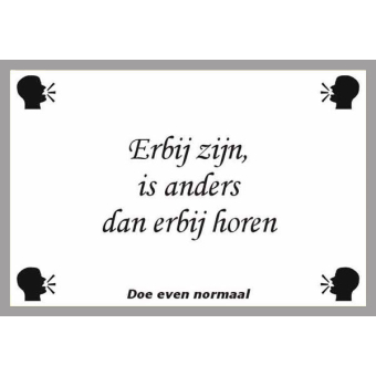 Erbij zijn