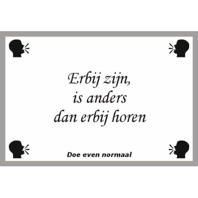 Erbij zijn