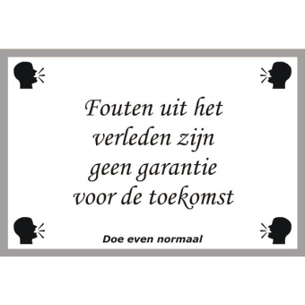 Fouten uit het verleden
