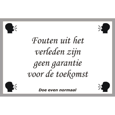 Fouten uit het verleden