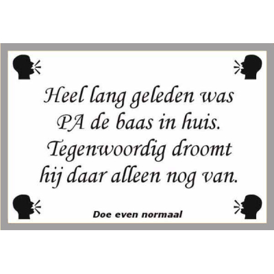 Heel lang geleden