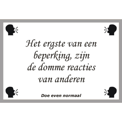 Het ergste van een beperking
