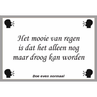 Het mooie van regen