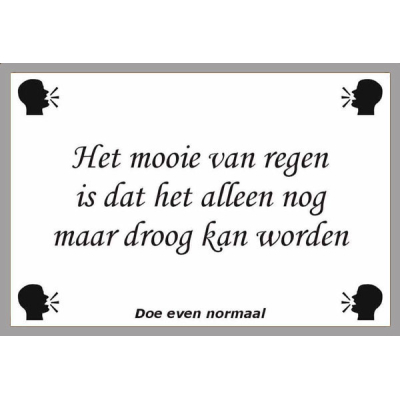 Het mooie van regen