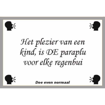 Het plezier van een kind