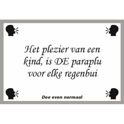 Het plezier van een kind