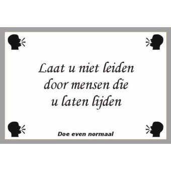 Laat u niet leiden