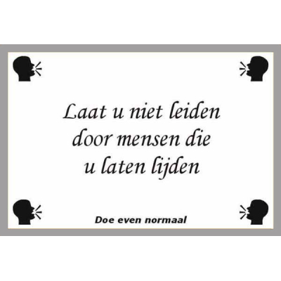 Laat u niet leiden