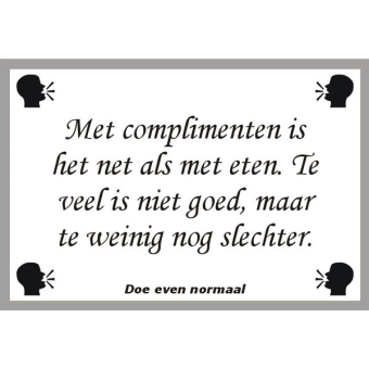 Met complimenten