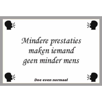 Mindere prestaties