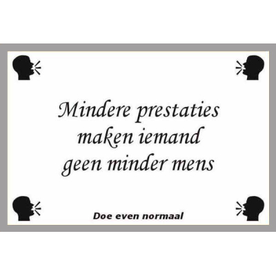 Mindere prestaties
