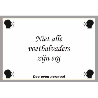 Niet alle voetbalvaders