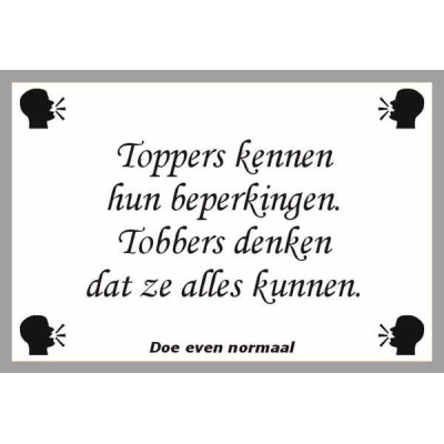 Toppers en tobbers