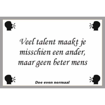 Veel talent