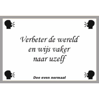 Verbeter de wereld