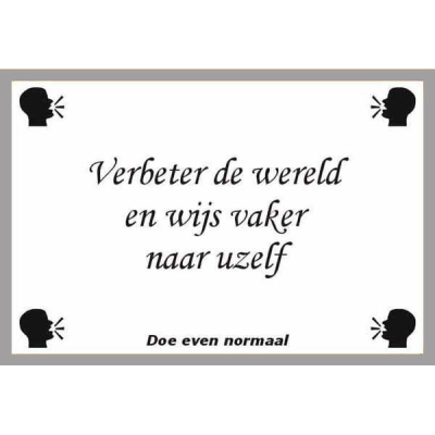 Verbeter de wereld