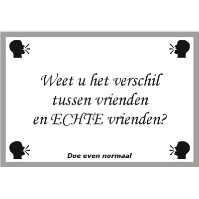 Weet u het verschil?