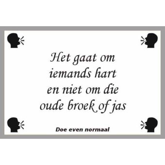 Het gaat om iemands hart
