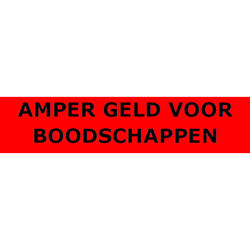 Amper geld voor boodschappen