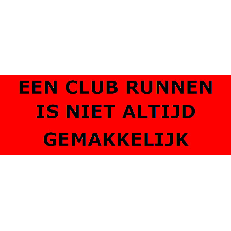 Een club runnen is niet altijd gemakkelijk