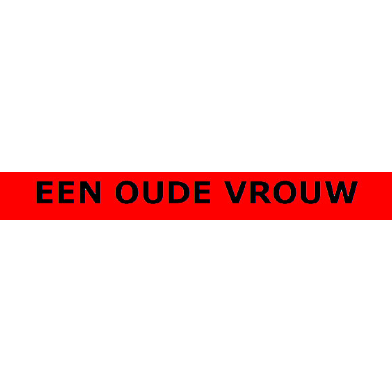 Een oude vrouw 